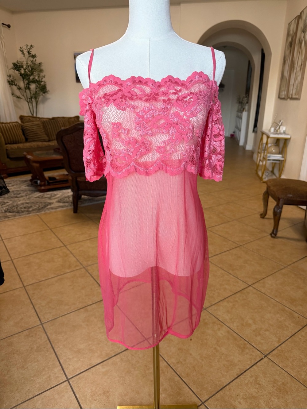 Vintage 1998 Deadstock Victoria’s Secret Lace Babydoll Lingerie Slip